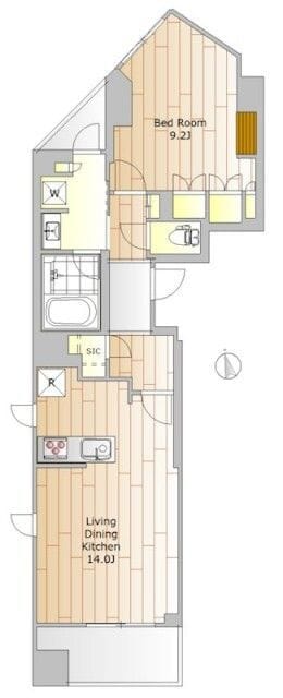 鷹番マンション 201 間取り図