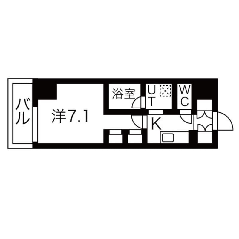 シーズンフラッツ押上サウス 1102 間取り図
