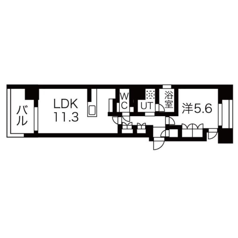 シーズンフラッツ押上サウス 503 間取り図