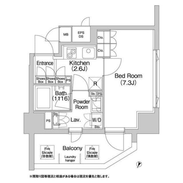 コンフォリア神楽坂DEUX 0701 間取り図