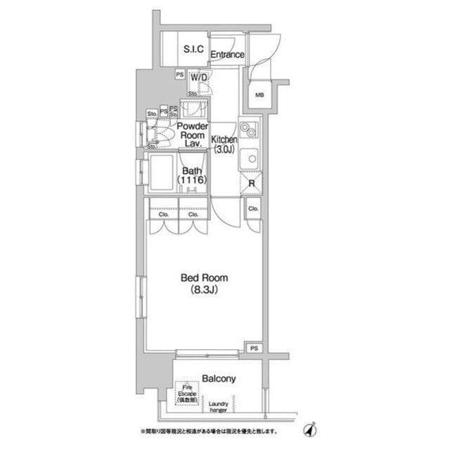 コンフォリア神楽坂DEUX 1002 間取り図