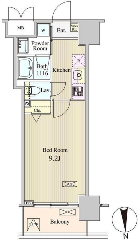 ザ マグノリアガーデン恵比寿 705 間取り図