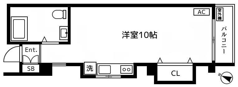 タカダハイツ 3D 間取り図