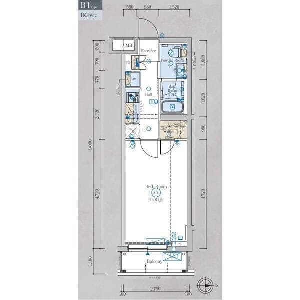 エステムコート元住吉 302 間取り図