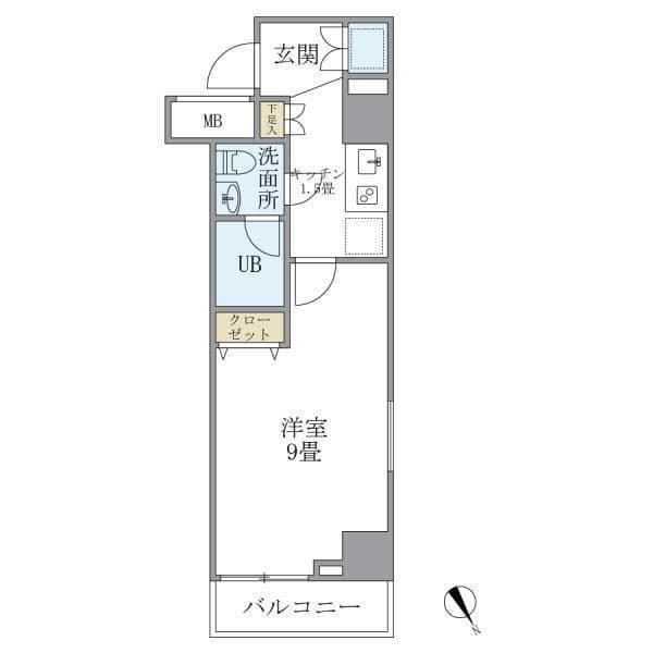 KDXレジデンス西新宿 707 間取り図