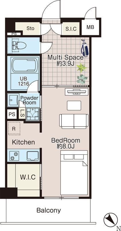 CREATIF三軒茶屋 104 間取り図