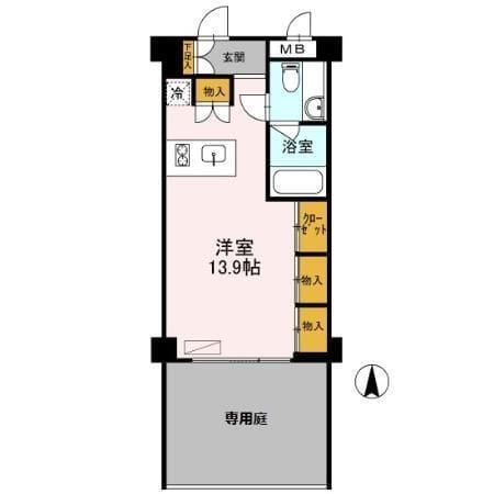 カスタリア目黒鷹番 106 間取り図