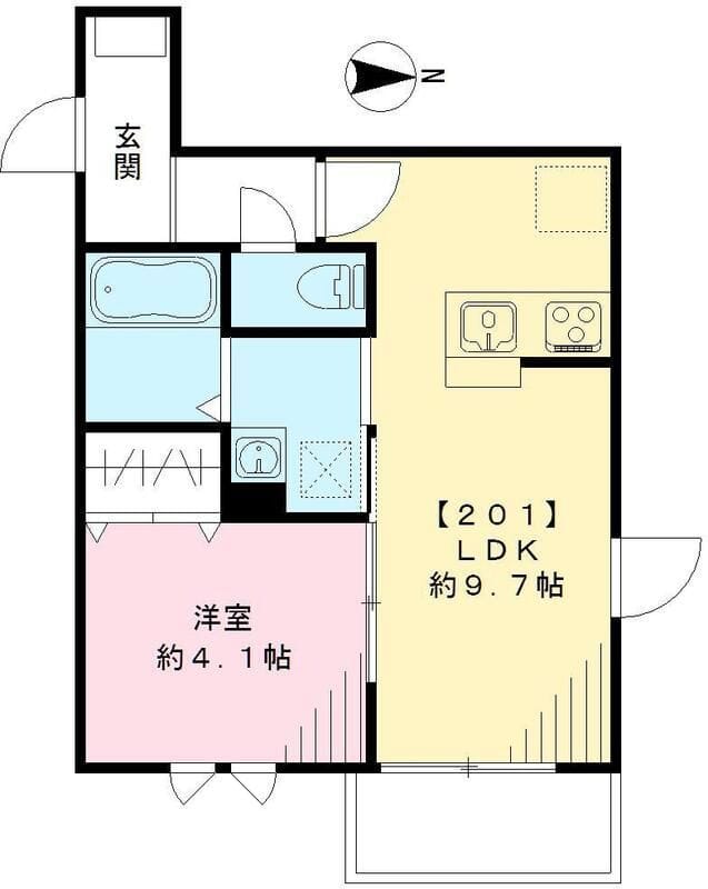 ルピアオウギ 201 間取り図