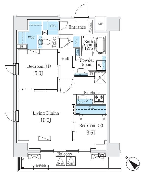 Urban Breeze 巣鴨 201 間取り図
