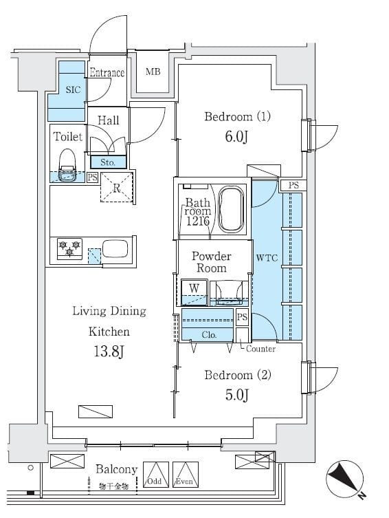 Urban Breeze 巣鴨 410 間取り図
