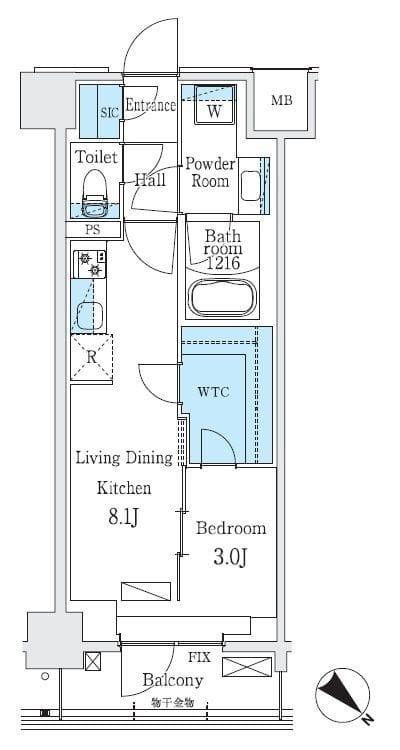 Urban Breeze 巣鴨 508 間取り図