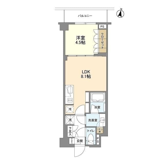 プレジリア柿の木坂 106 間取り図