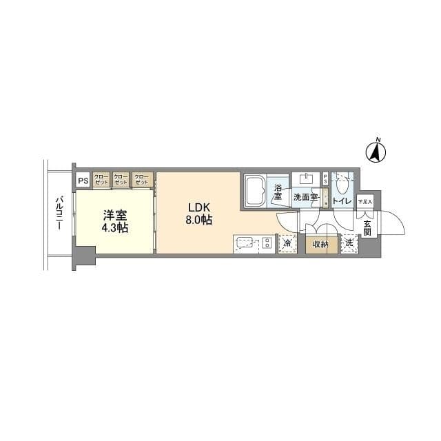 プレジリア柿の木坂 112 間取り図