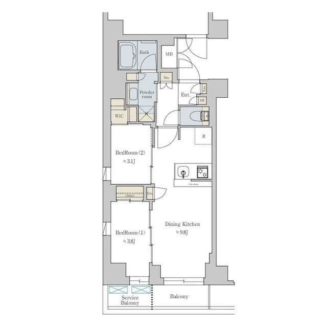 レジデンス文京六義園フロント 303 間取り図