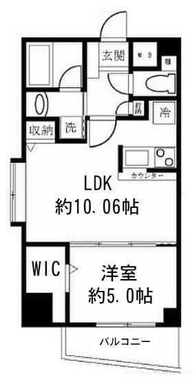 日神デュオステージ浅草 1007 間取り図