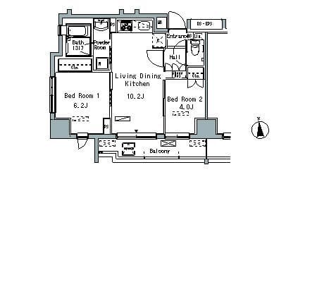 パークアクシス仲御徒町 201 間取り図