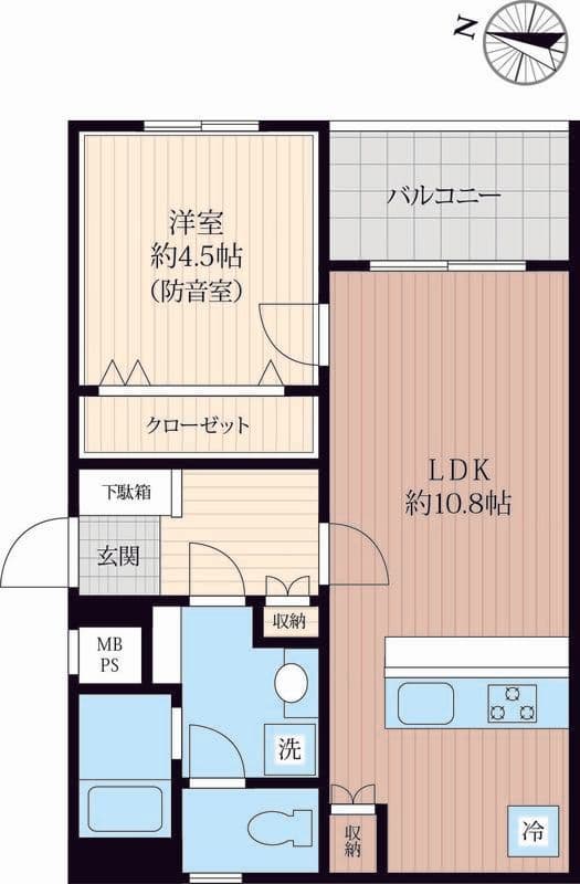 Konomi 十弐番館 上鷺宮 401 間取り図