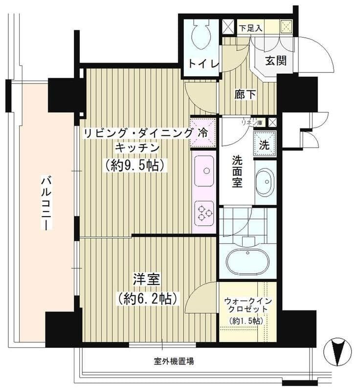 パークタワー秋葉原 506 間取り図