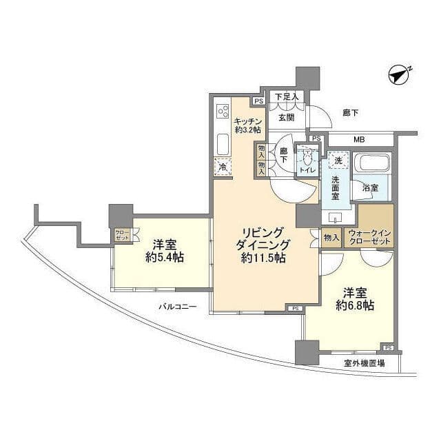 ドレッセ目黒インプレスタワー 1305 間取り図