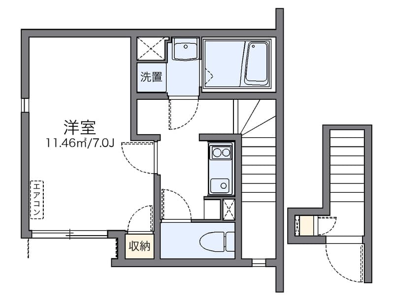 レオネクストトリクレイオ池上 201 間取り図