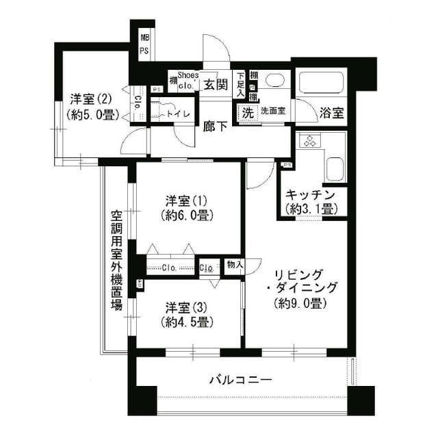 クリオ文京小石川 0801 間取り図