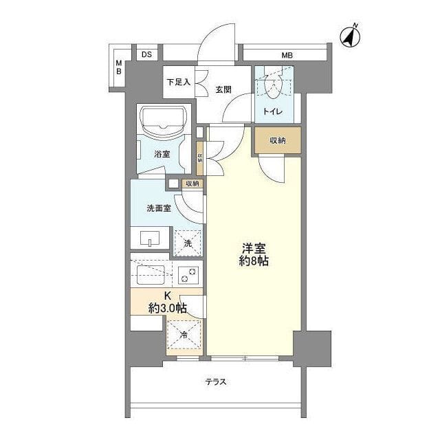 コスモリード市ヶ谷払方町 102 間取り図