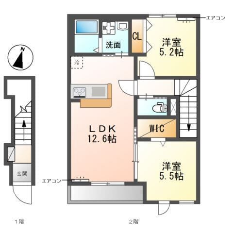 (仮称)柏市船戸 新築アパート 201 間取り図