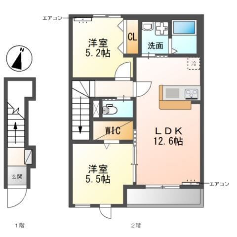 (仮称)柏市船戸 新築アパート 202 間取り図