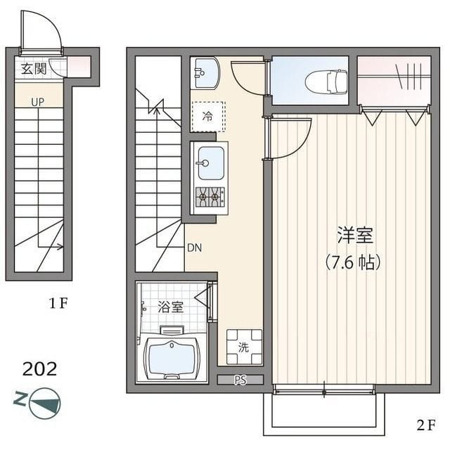 ミハス西落合 202 間取り図