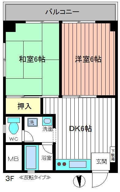 A-2501 402 間取り図