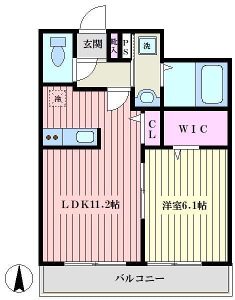 グリシーヌ石神井公園 303 間取り図