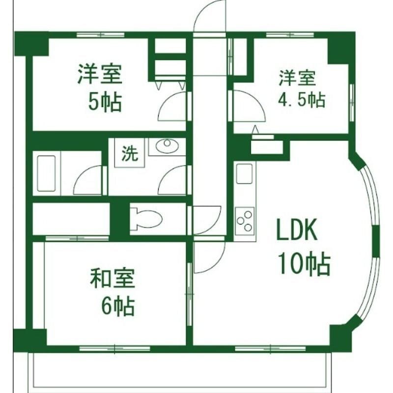 レピドール福田Ⅰ 201 間取り図