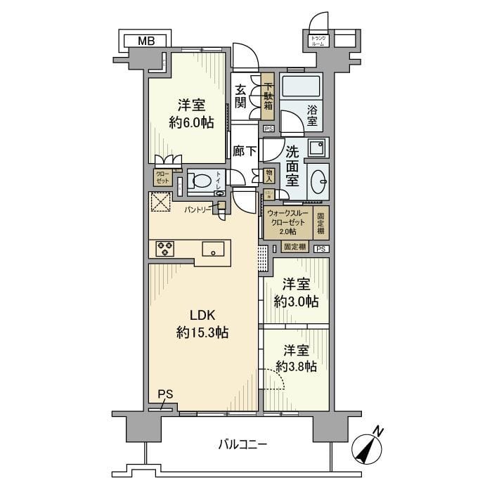 プラウド京急蒲田 0 間取り図