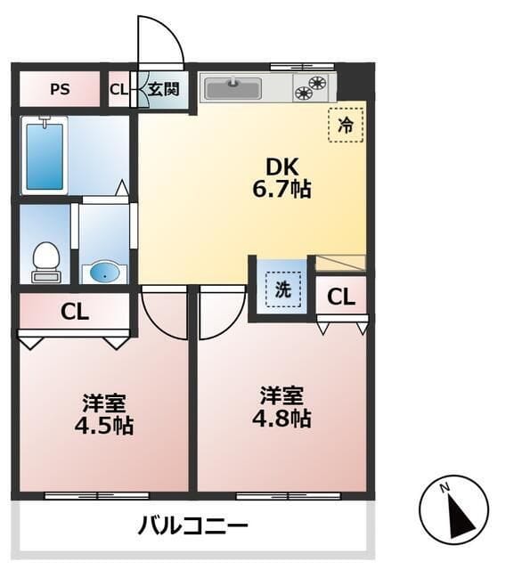 ミナミ常盤台マンション 505 間取り図