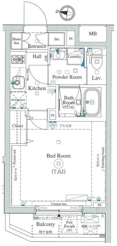 アネックス椎名町 307 間取り図