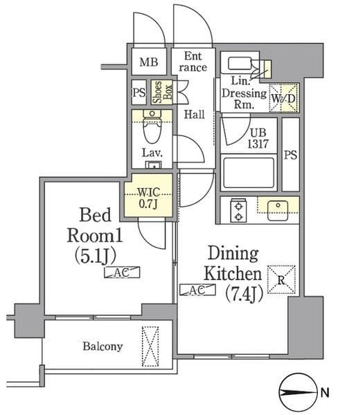 ザ・パークワンズ高輪 503 間取り図