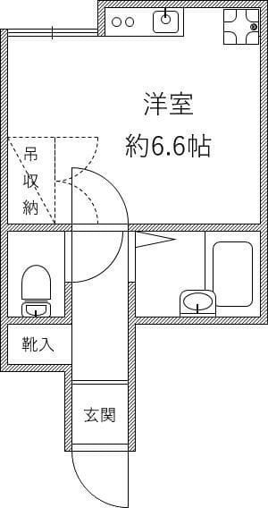 ランドプレックス三軒茶屋 1-B 間取り図
