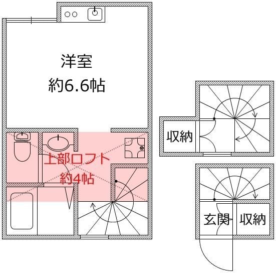 ランドプレックス三軒茶屋 3-B 間取り図