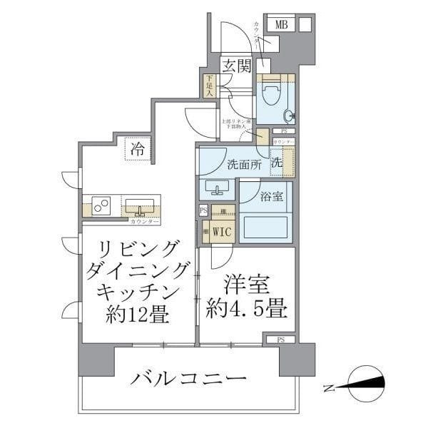 ウェリス六本木 201 間取り図