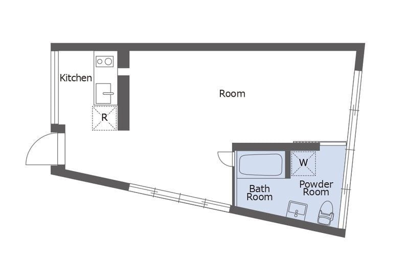 a place by Wine Apartment 101 間取り図