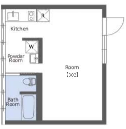 a place by Wine Apartment 302 間取り図