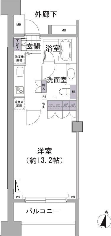 アビティ目黒 409 間取り図