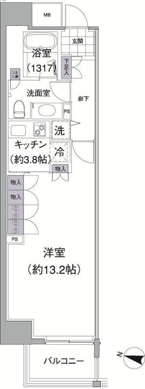 アビティ目黒 418 間取り図