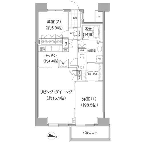 アビティ目黒 511 間取り図