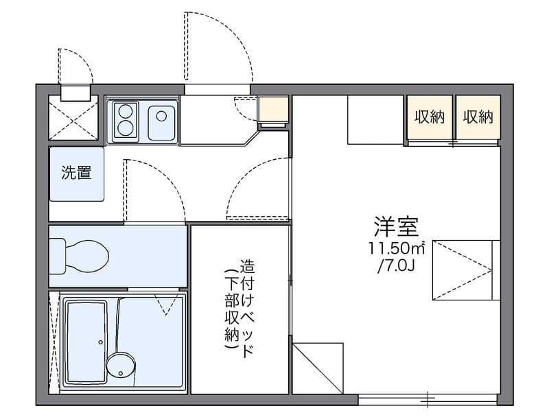 レオパレスアローハイム 203 間取り図