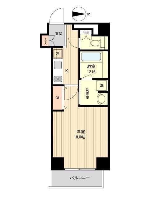 アンビックスつつじヶ丘 A棟 1223 間取り図