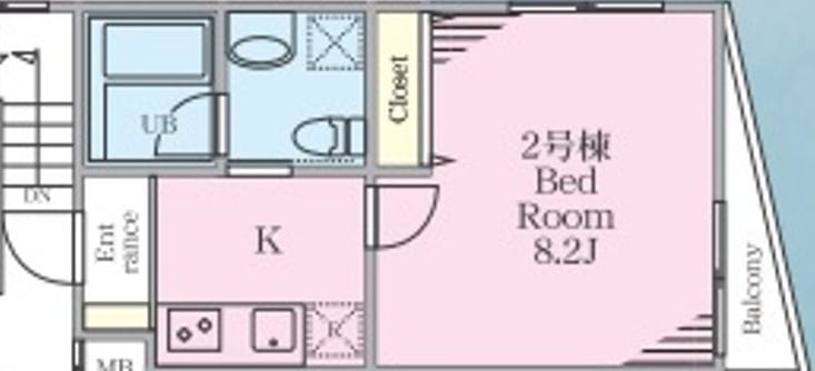 シャンブル 302 間取り図