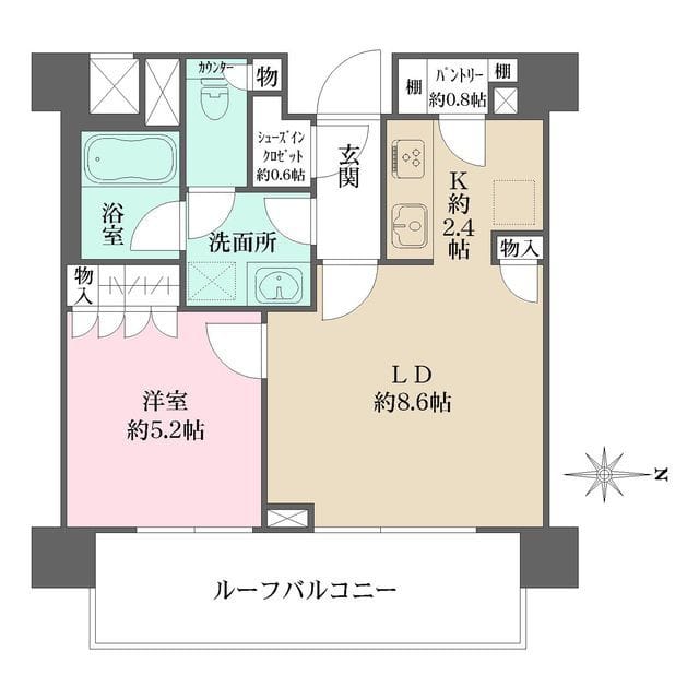 パークリュクス初台 604 間取り図