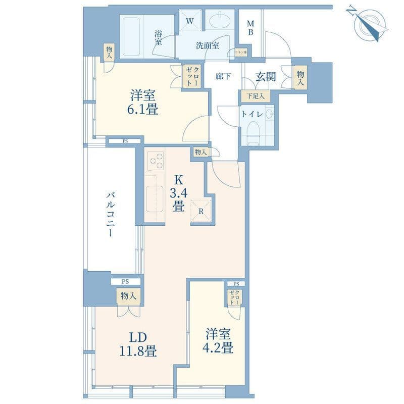 クロスエアタワー 1501 間取り図