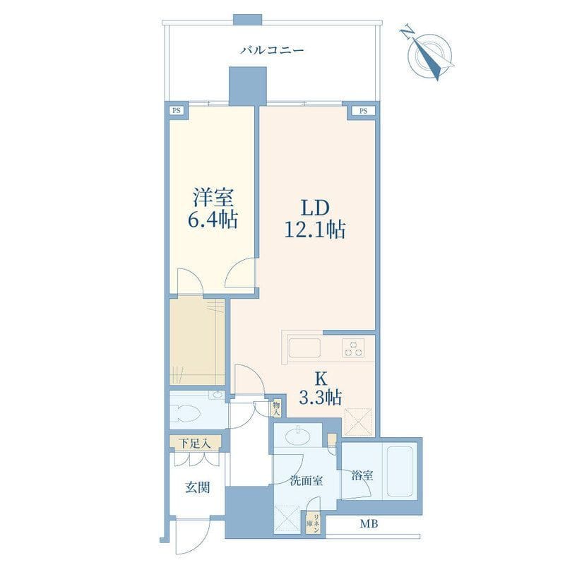 クロスエアタワー 1810 間取り図